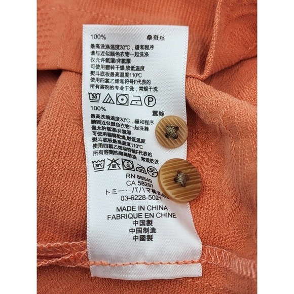 Tommy Bahama Mens Coral 100% Silk Short Sleeve Button Down Hawaiian Shirt XL - Picture 13 of 15